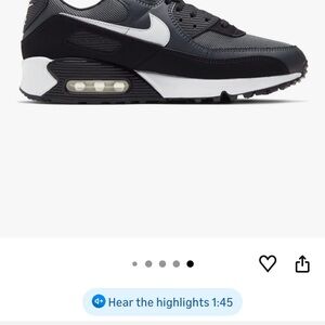 Nike Air Max Black and White Shoes